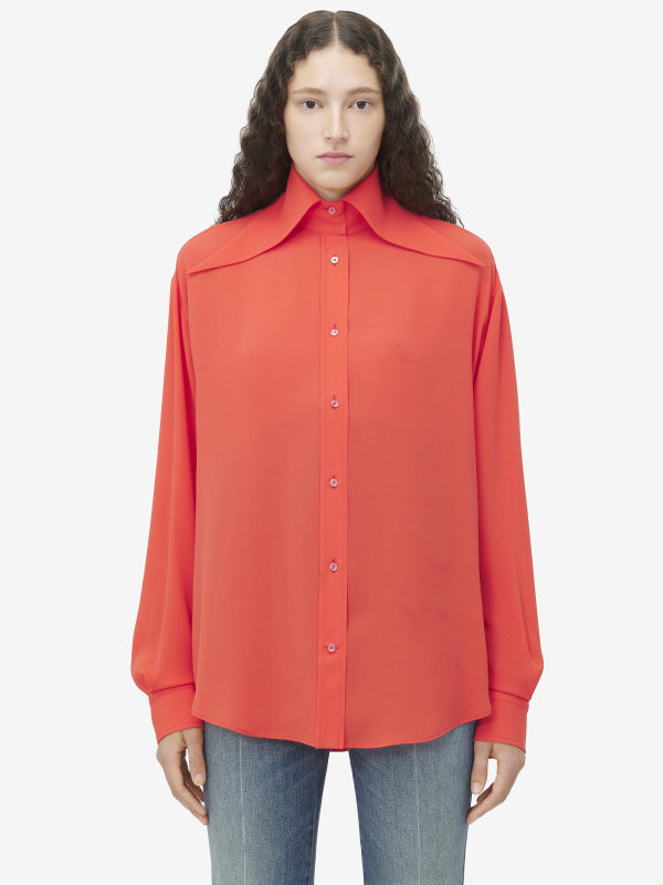 ALEXANDER MCQUEEN - Exaggerated Collar Shirt - Item 818366QBAAF6068